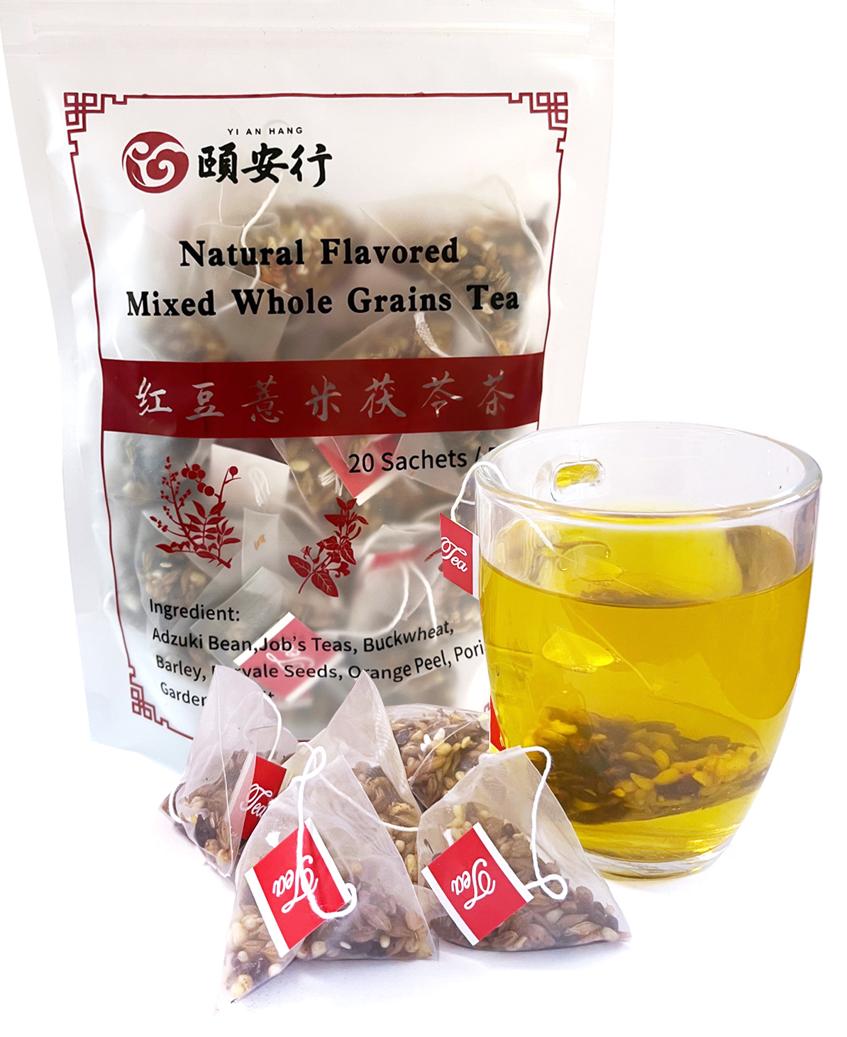 红豆薏米茯苓茶 Natural Whole Grains Herbal Tea Instant Drink (for Clearing Clearing) (20 Sachets)