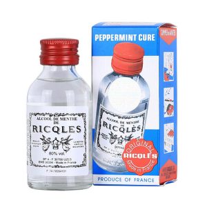 法国双飞人药水 RICQLES Peppermint Cure Retro Ad Ricqles Mint Alcohol 50ml Bottle