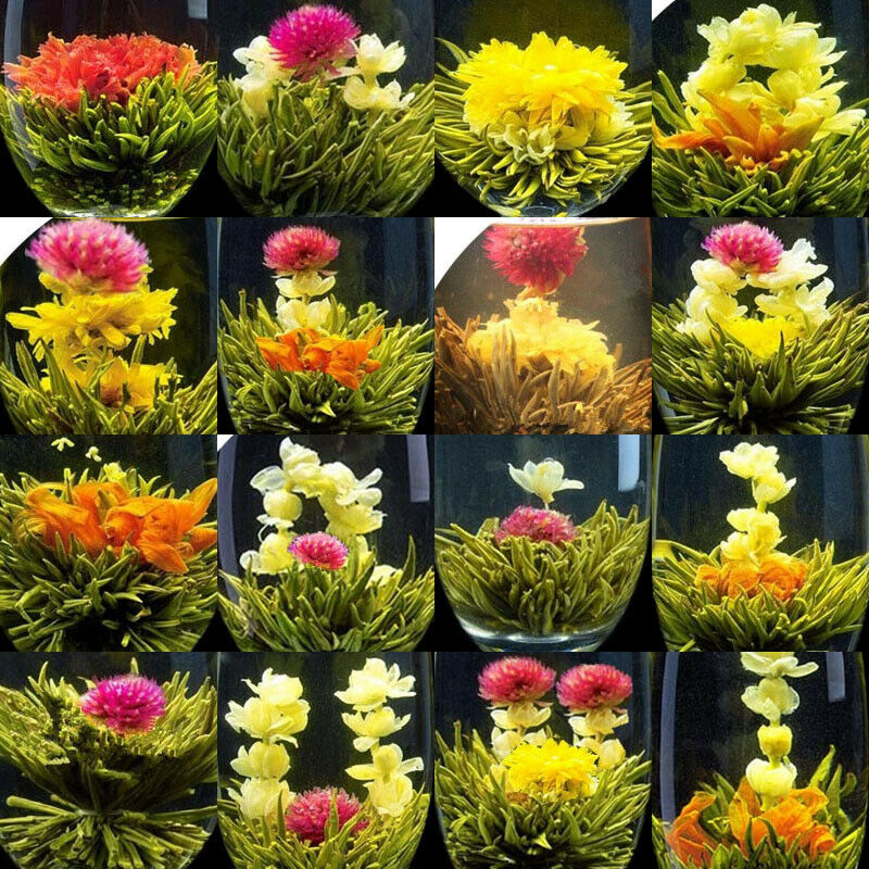 花艺茶球16颗 Hua Yi Cha / Handmad Blooming Flower Green Tea Ball Assorted 16pcs