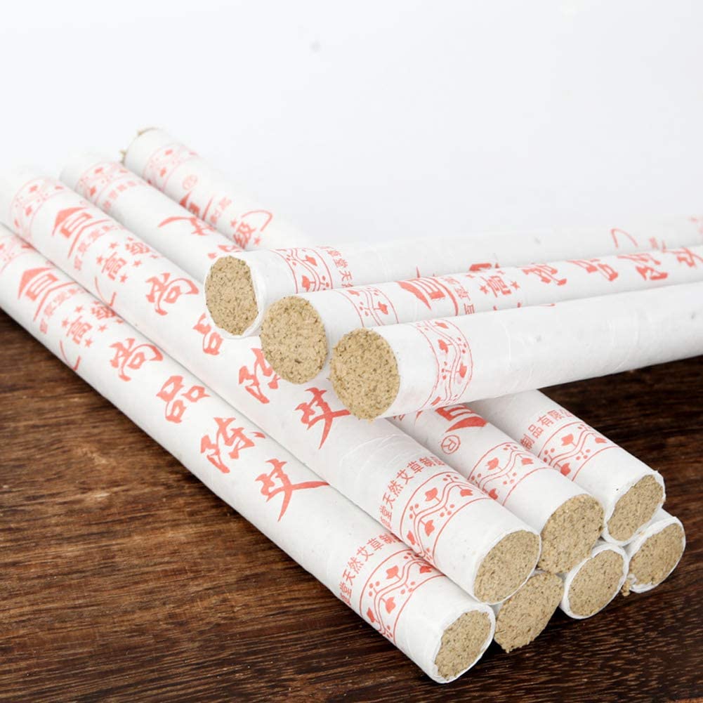 40:1 Golden Moxa Rolls, Wormwood Mugwort for Moxibustion Moxa Rolls 10 Rolls 金艾条 - Image 2