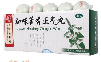 同仁堂 加味藿香正气 丸 TongRenTang Jiawei HuoXiang ZhengQi Wan 9g x 10 pc
