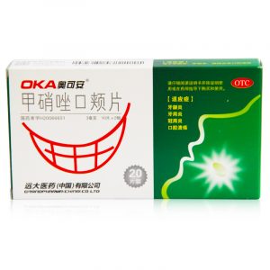 奥可安甲硝唑口颊片 牙龈炎 牙周炎 冠周炎 口腔溃疡 Aokean Jia Xiao Zuo Kou Jia Pian 20 Tablet