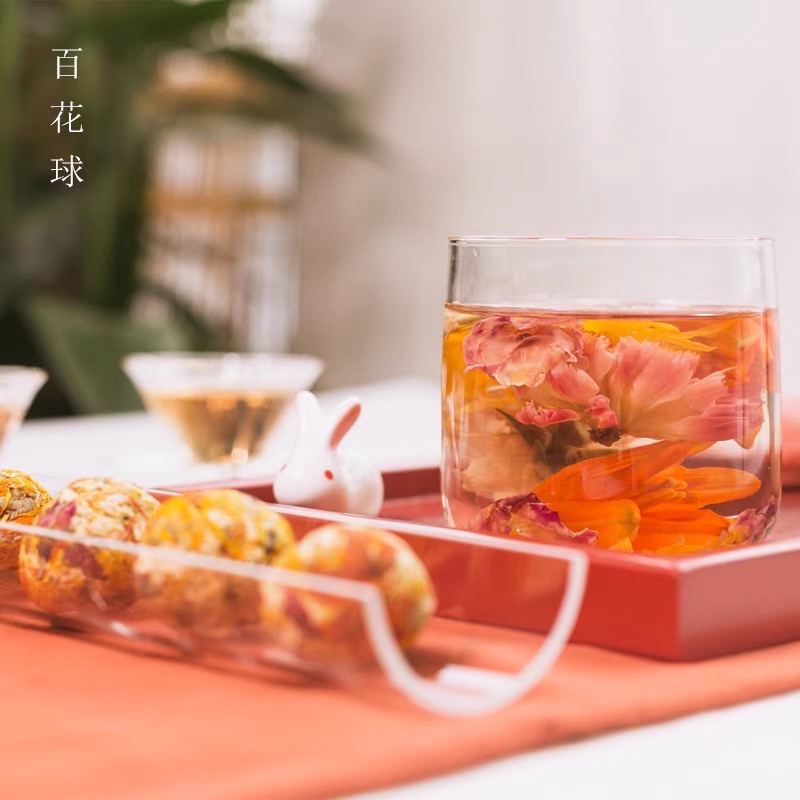 百花球 Blooming Flower Tea Balls (Flowers only), Individually Wrapped (12 pc) - Image 2