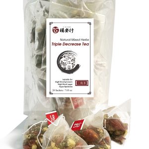三降茶 Triple Decrease Tea (for High blood pressure, High blood sugar,Hyperlipidemia)Natural Mixed Herbs Tea 20 Sachets (Whole Herbs)