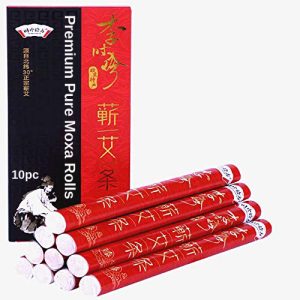 李时珍 蕲艾 (臻)Best Artemisia argyi Ai for Moxa Moxibustion (Black & Red)10pc