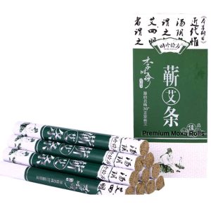 李时珍 蕲艾 (佳)Best Artemisia argyi Ai for Moxa Moxibustion (Green)10pc (Copy)