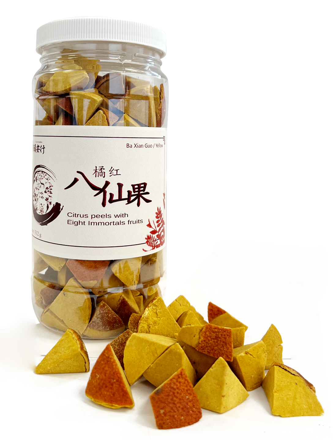 八仙果 -黄 Citrus Peels with Eight Immortals Fruits Yellow (for Sore Throat, Dry Throat ) (choose your size)