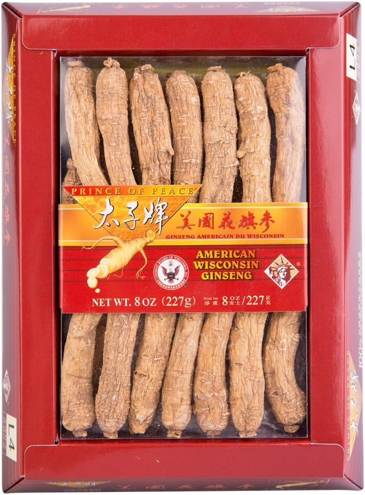 太子牌 花旗参 Prince Of Peace® Wisconsin American Ginseng  Large(#4) Long Roots (8 oz)