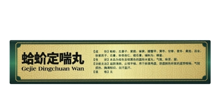 蛤蚧定喘丸 固肾定喘 Gejie DingChuan Wan (for Bronchitis Asthma) 6g x 8 Sachets - Image 4
