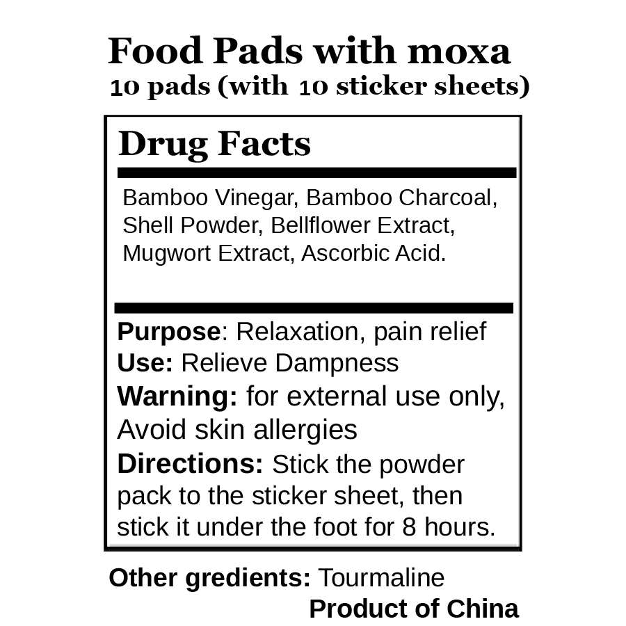 南京同仁堂 艾草足贴 Foot Pads, 10 Moxa Foot Pads and 10 Adhesive Sheets for Foot and Body Care - Image 3